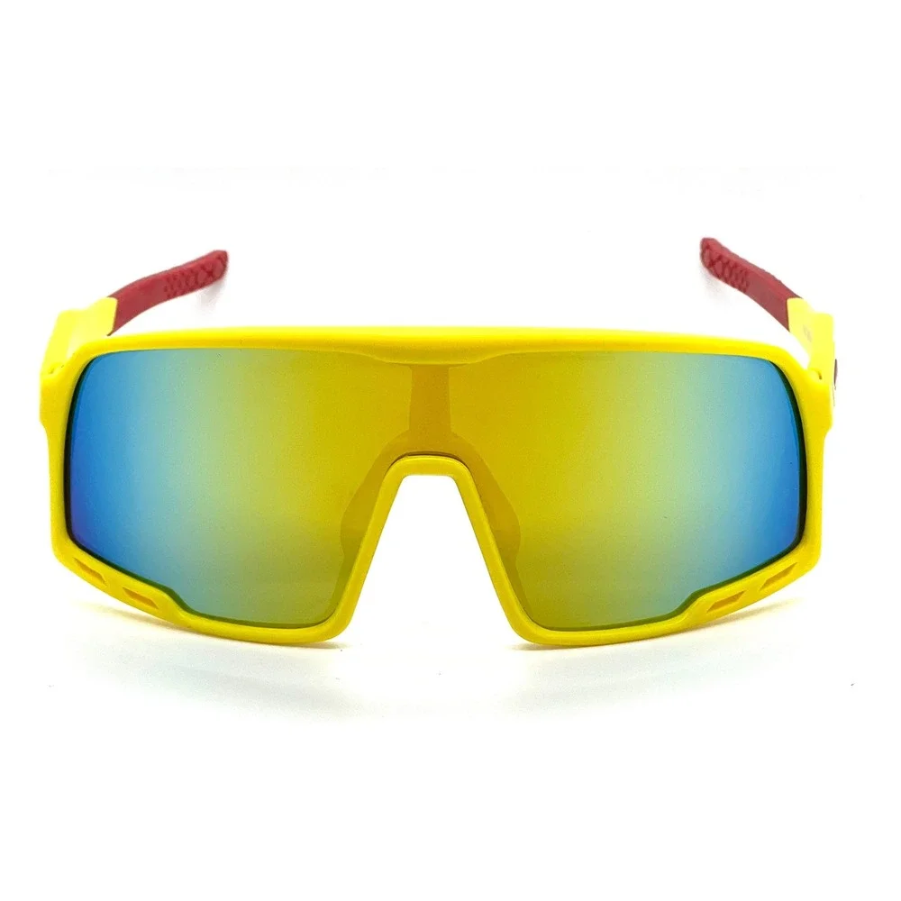 Mens Sport Sunglasses Yellow Red Mirror Lens Gafas Lentes Humbres Nuevo Elegante